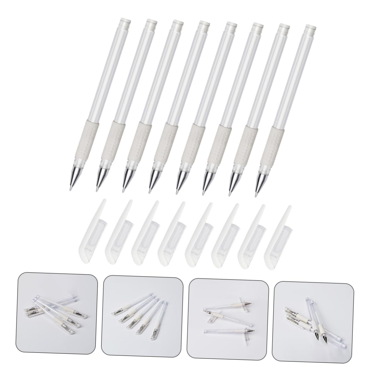 minkissy 24 Piezas De De La Piel De Plantilla De Maquillaje Tinta Blanca Lápiz De Mapeo De Cejas Lápices De Cejas De Marcadores De Punta