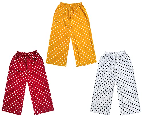 Image of indi weaves Kid's Girls Cotton Polka Printed Stylish Capri