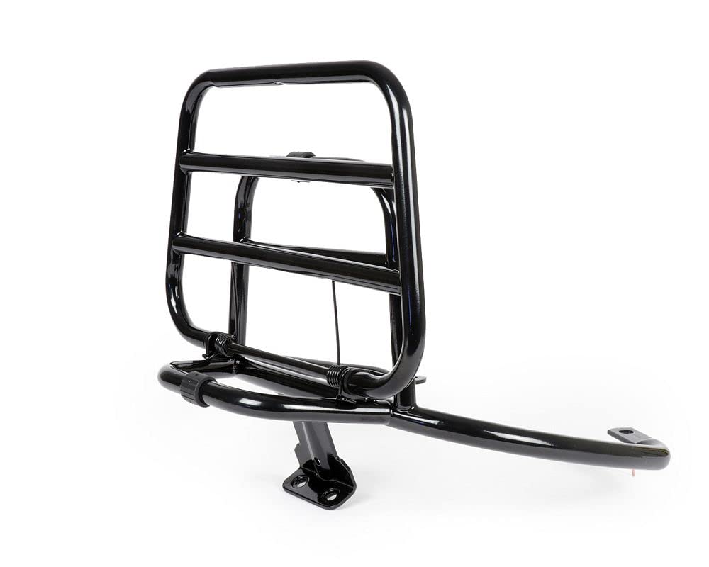 MOTONOSTRA Gepäckträger schwarz glanz klappbar hinten kompatibel Vespa GT GTL GTV GTS Super GT60 125 200 250 300