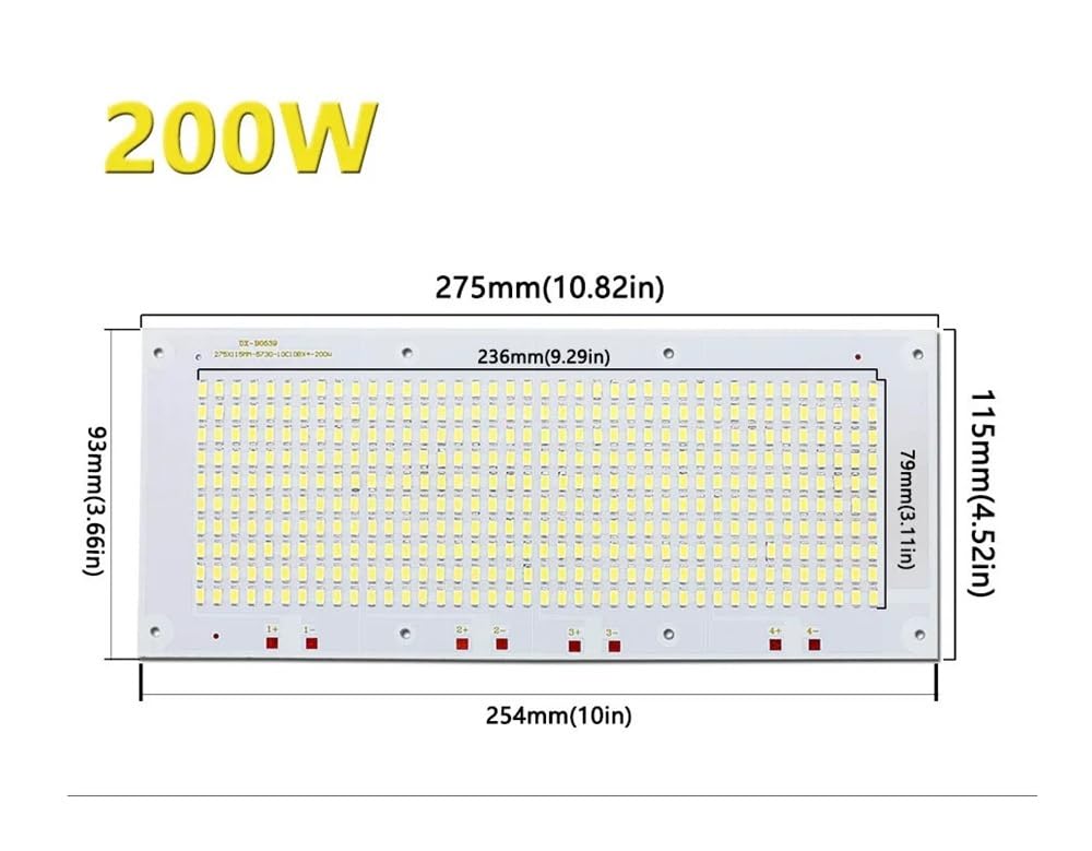 Perle de lampe à puce LED SMD5730 10/20/50/100/150/200W DC30-34V for intérieur et extérieur, projecteur blanc froid monter soi-même(200W DC30-34V)