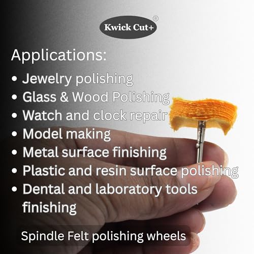 Image of Mini Cotton Buffing Wheel 25mm dia 3mm Shank 5pcs set for Jewelry, Jade, Watch, Glass & Stone Polishing | Cloth Buff Wheel for Rotary Tool, Dremel | DIY & Industrial Grade
