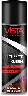 Vista Auto Care Helmet Kleen 125 ml | Helmet Cleaner Spray That Removes Dirt, Silver-Based Antibacterial Disinfectant Foam... Price In India