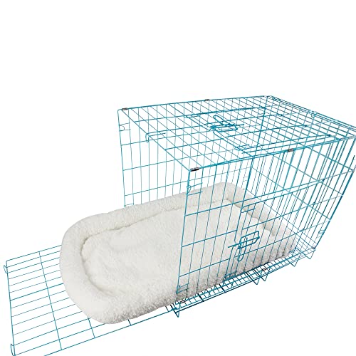 long-rich-Self-Warming-Pet-Bed-Self-Heating-Cat-Dog-Pads-for-Indoor-Outdoor-Pets-Non-Slip-Bottom-Machine-Washabl-Bolster-pet-BedDog-BedCrate-Cushion-24-by-18-inchesby-Happycare-Textiles