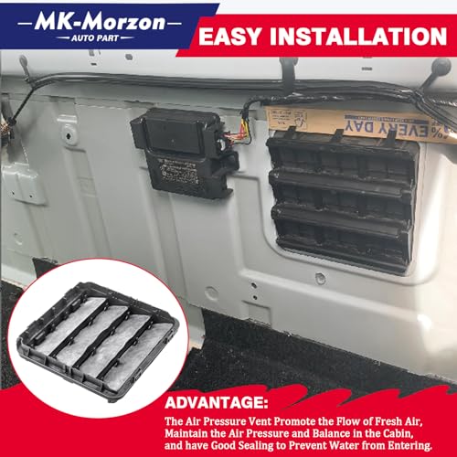 Body Side Aperture Exhauster Cab Vents Compatible with Jeep Dodge Ram 1500 2500 3500 Cab Rear Air Pressure Cabin Vents Replaces# 68323649AB (2Pcs) by MK-Morzon - Image 5
