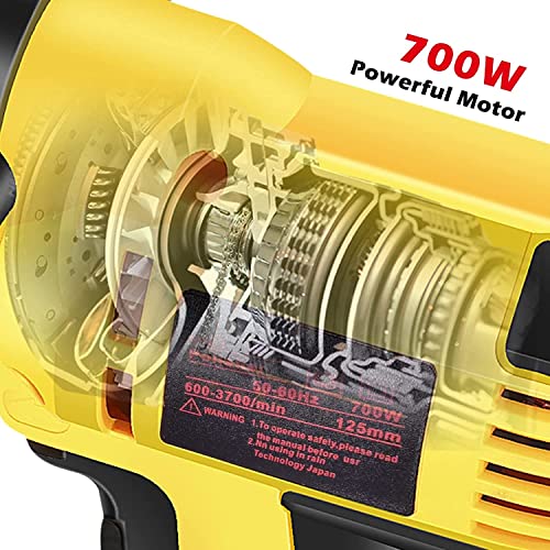 Politriz Lixadeira 5 Pol. 125mm 700 Watts M14 Kit Boina Disco Auto Pro 8125 KaQi 220v