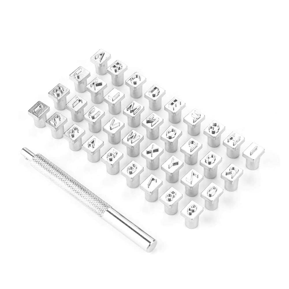 CTRLZS 1 Box of 36 Letter and Number Stamp Sets, Metal Stamping Tools for Metal and Wood Stamping Punches 6MM