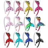 gouden pailletten haarband Angenehmer Tragekomfort: Die farbenfrohen Nixenstirnbänder bestehen aus Kunststoff und die Nixendekorationen aus Pailletten. Sie sind elastisch, leicht und angenehm zu tragen, ohne das Haar zu verletzen und für den täglichen Gebrauch geeignet