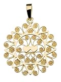 Di Rienzo Giuseppe Gioielli Ciondolo Presentosa dʼAbruzzo con Due Cuori | Argento 925‰ laminato in Oro Giallo PT02CG