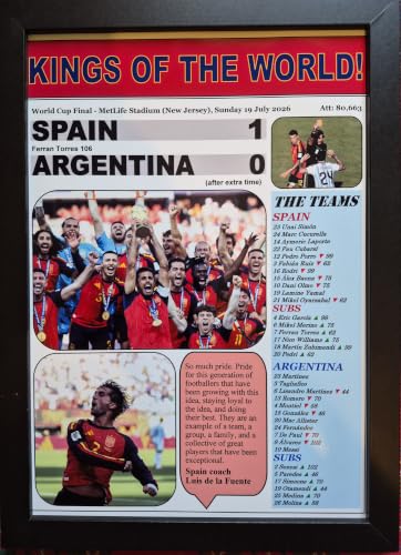 Spain 1 Argentina 0 - World Cup final - 2026 - framed print