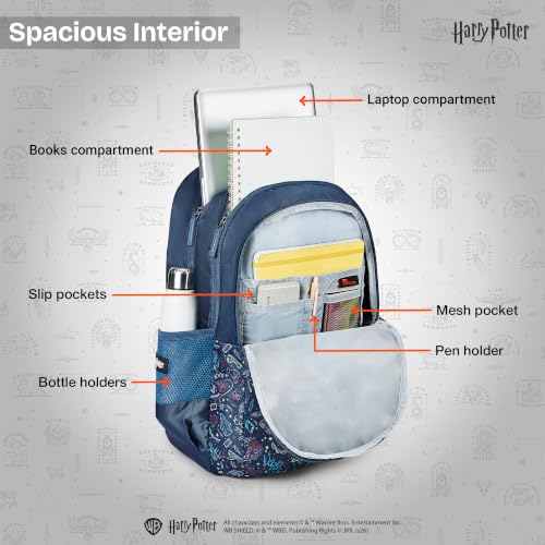 Image of Nasher Miles x Harry Potter Backpack | Polyester Laptop Backpack 35L | Ideal for School, College, Office & Travel | Men, Women, Boys, Girls