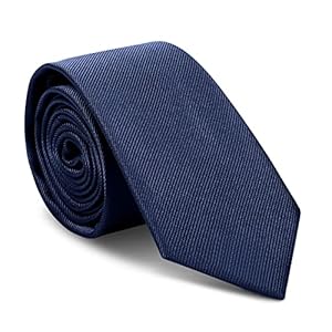 URAQT Men’s Color Necktie, Premium Pure Solid Skinny Tie for Business, Wedding, and Work, 6cm (Blue)