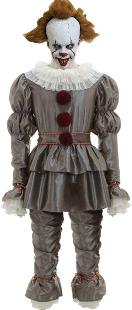 Avafierce Kids IT Chapter 2 Pennywise Mask Costume Halloween Cosplay Costume