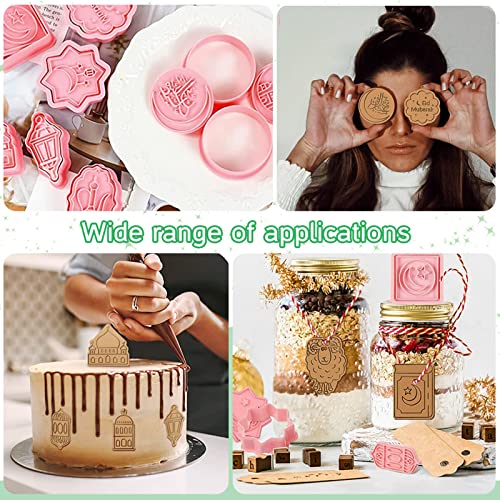 Foto von Ausstechförmchen Muslimischen, 8 Stück Islamische Ramadan Ausstechformen Keksausstecher Eid Mubarak 3D Set Cookie Cutter Plätzchenformen für Kinder, für Tortendeko Kekse Backen (Eid)