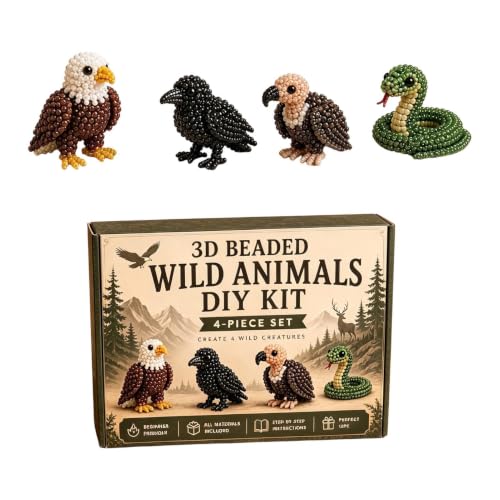 Kit de creación de animales con perlas 3D fáciles y realistas para adolescentes