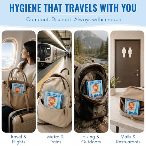 Image of The Restroom Kit 60 Pack, Portable Disposable Oversized Toilet Seat Cover