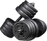 ★ Was Sie erhalten: 30 kg Hantelset, 16 Hantelscheiben (inklusive 2,5 kg x 4,¼ Zoll), 2 x Verlängerungsstangen und 4 x Muttern.