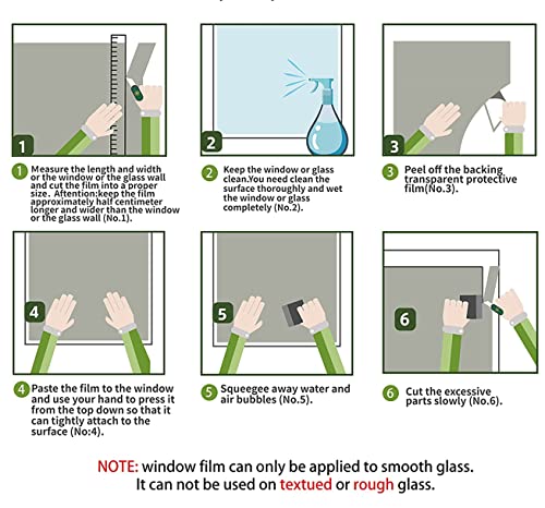 Flortlias Transparent Double Sided Stained Window Film, Static Cling Glass Covering Decal, Removable Glass Door Décor, Summer Green Leaves, 22.83" Wide #TOP6
