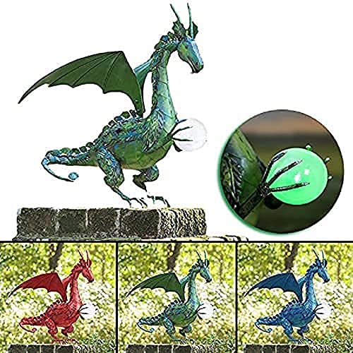 Statue de jardin dragon en résine aux finitions sculptées haut de gamme - 8