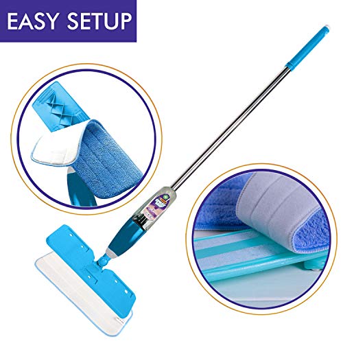 Vicloon Mop Pads, 6 PCS Microfiber Replacement Pads Fit for All Spray & Reveal Mops - Washable (Multicolor)