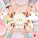 1. Geburtstag Mädchen Jungen Tischläufer Geburtstag, Erster 1 Jahr Bunt Geburtstagsdeko Tischdecke, Happy Birthday Tischläufer zum Geburtstag, Geeignet für die Kinder Geburtstags Party Deko (Weißg)