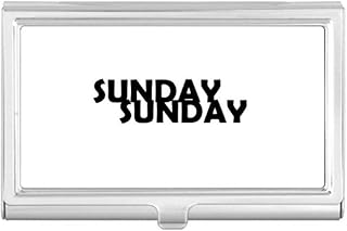 Stylish Characters Sunday Business Card Holder Case Pocket Box Wallet