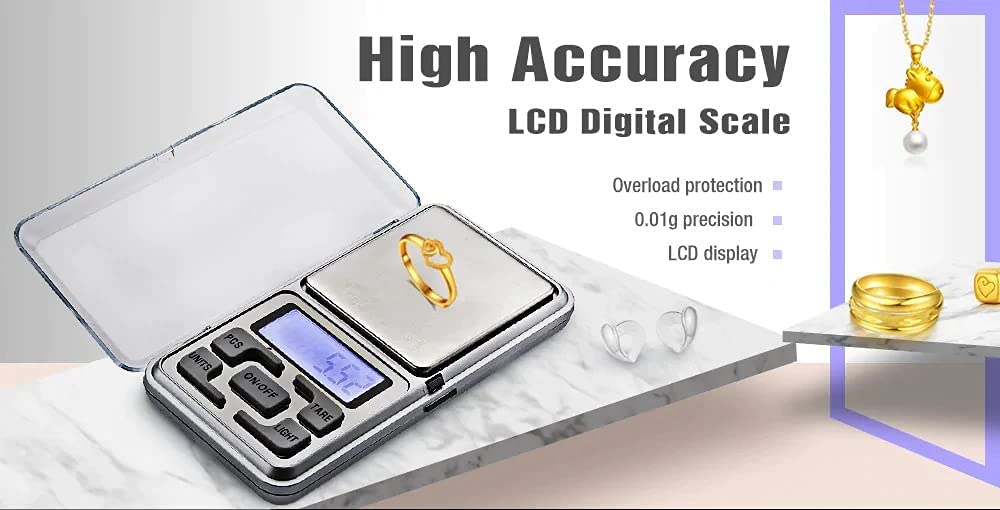Mini Pocket Weight Scale - Jewelry & Kitchen -2