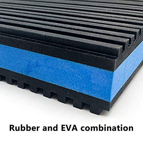 Forestchill Ribbed Rubber Anti Vibration Pads For Heavy Duty Equipments, 4" X 4" X 7/8" With Blue Foam Center Isolation Pad For Air Compressor, Washer And Dryer, Air Conditioner Units (Pack Of 4) #TOP2
