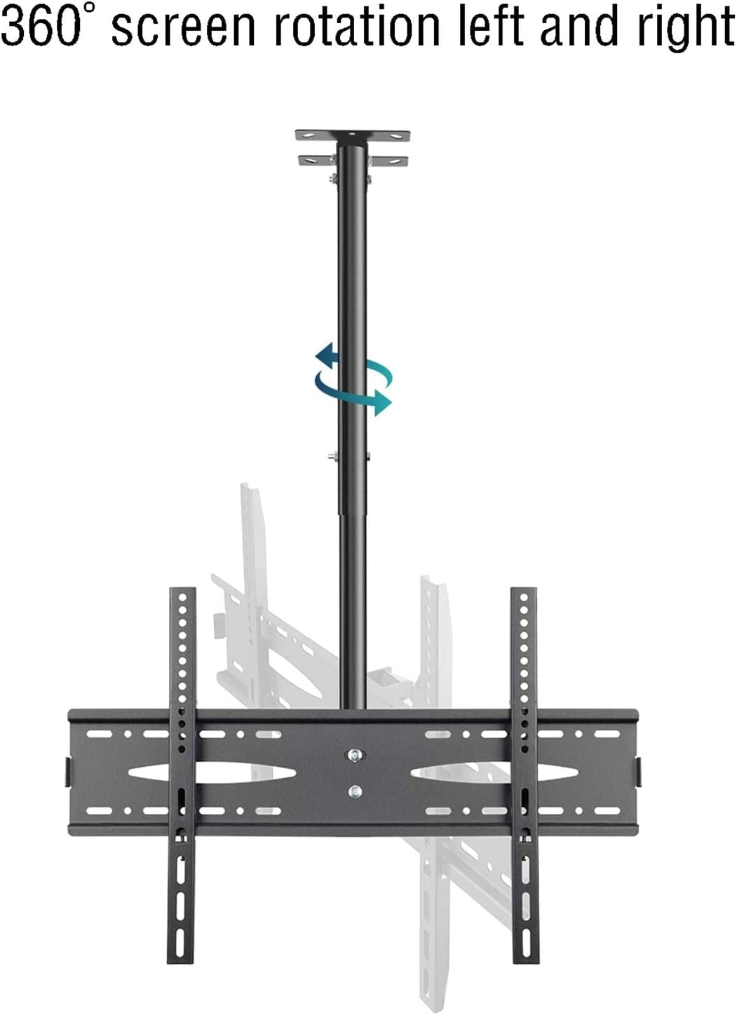 Supporto per TV regolabile in altezza, staffa girevole a soffitto per TV a schermo piatto 45-60 fino a VESA 680 x 450 mm