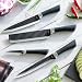 Produktbild InnovaGoods - 4-teiliges Messerset Black Shark Swiss·Q Namiutsu, Hochpräzises Schneiden, Ergonomischer Griff, Antihaft-Keramikbeschichtung, Schwarz, Kunststoff