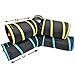 Purrfect Feline 3-Way Cat Tunnels for Indoor Cats with Crinkle Cat Toy - Large, Blue