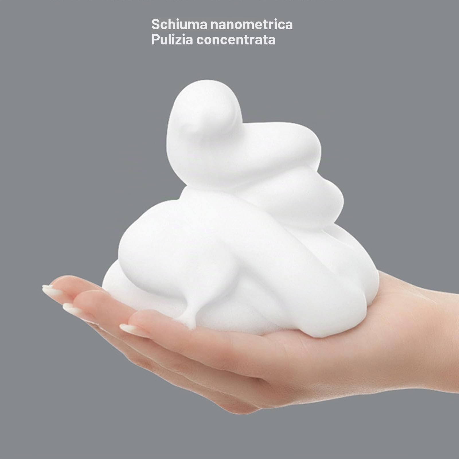 Dispenser Automatico di Sapone Schiumogeno per Montaggio a Parete Dispenser Elettrico Intelligente Touchless Ricaricabile in Schiuma per Cucina a Parete (Nero)