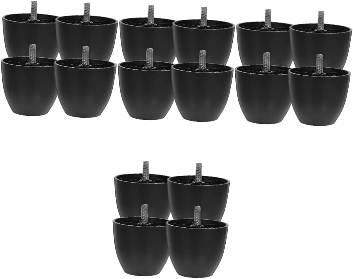 Homoyoyo 16pcs Furniture Leg Pads Replacement Bed Support Legs Plastic Sofa Feet Table Easy Mounting