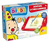 Lisciani - BUMBA - Tavolo luminoso A4 - Giocattoli educativi per bambini dai 3 anni in su, scatola luminosa con 16 carte di attività e 4 pennarelli in feltro, lavagna da disegno per lettere, numeri e