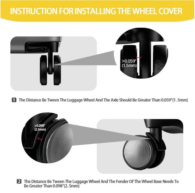 Luggage Wheel Covers - 8 Pcs Silicone3