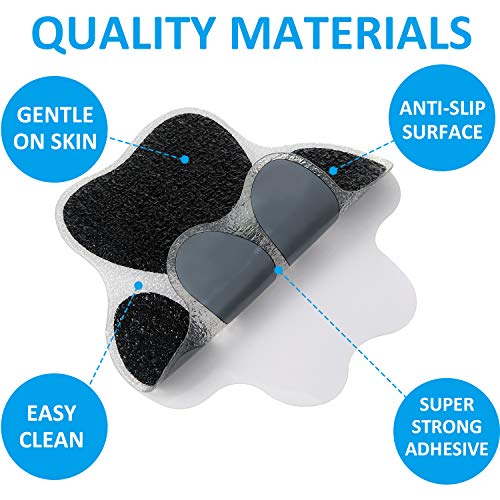 Mudder 20 Pcs Non Slip Bathtub Stickers Shower Floor Non Slip Sticker Adhesive Paw Decals Treads Non Slip Stickers For Tubs Anti Slip Applique For Bathtub Bathroom Pools thumb #4