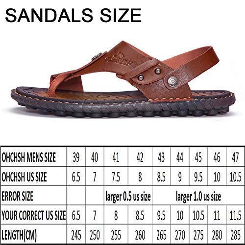 Mens Sandals Slippers Slip On Flip Flops for Men Shoes Leather Toe Ring Style Beach2