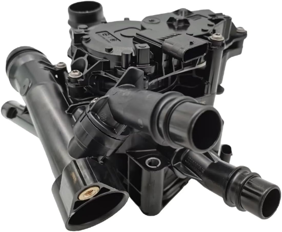 Côté view of the thermostat housing module, showing mounting points and internal components