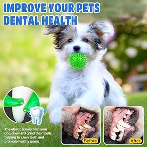 Light Up Squeaky Dog Balls: Led Dog Balls for Aggressive Chewers Puppy Chew Toys for Teething – Spikey Dog Balls for Small, Medium, Large dogs