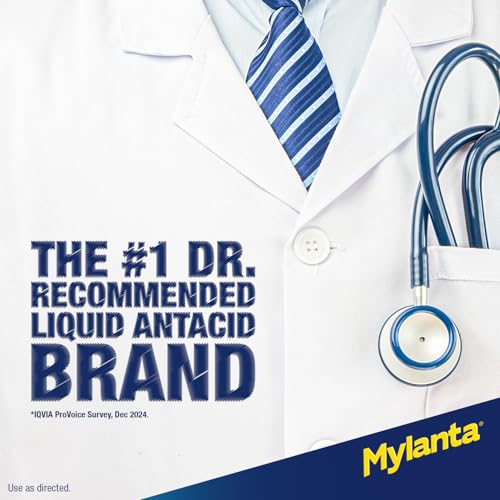 Image of Mylanta Heartburn and Gas Relief, Liquid Antacid, Tonight Formula, Honey Chamomile Flavor, 12 Fl Oz