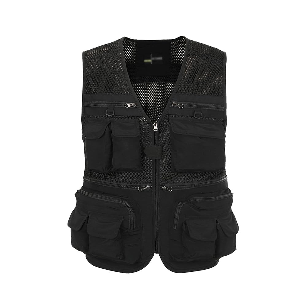 Hbufnha Gilet tattico per caccia gilet da pesca multi tasca lavoro Cargo Jacket