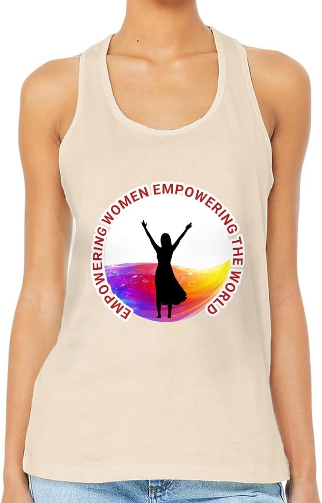 Empowering Women Women's Racerback Tank - Cool Printed Tank Top - Graphic Workout Tank