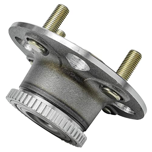 Image of Detroit Axle - Pair Rear Wheel Bearing and Hubs Assembly for Honda Civic 2001-2005, Acura EL 2001-2005 4-Lug w /ABS