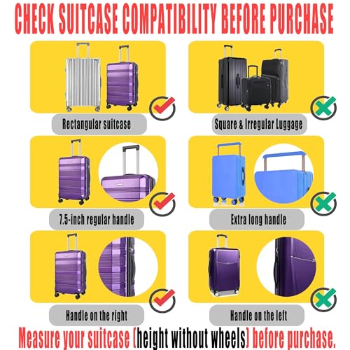 Image of Clear Suitcase Cover - Waterproof Dustproof and Anti-Scratch Luggage Cover - TSA approved Suitcase Protectors, Black Trim-0.4mm, S Suitcase Cover., Clear Luggage Cover
