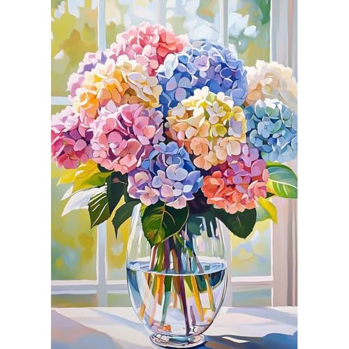 NEWENMO DIY Arreglos Florales Diamond Painting Adultos,Flores Exquisitas Pintura de Diamantes,5D Diamond Art Kit,Bricolaje Dibujo con Diamantes,para Decoración del Hogar para Principiantes,30x40cm