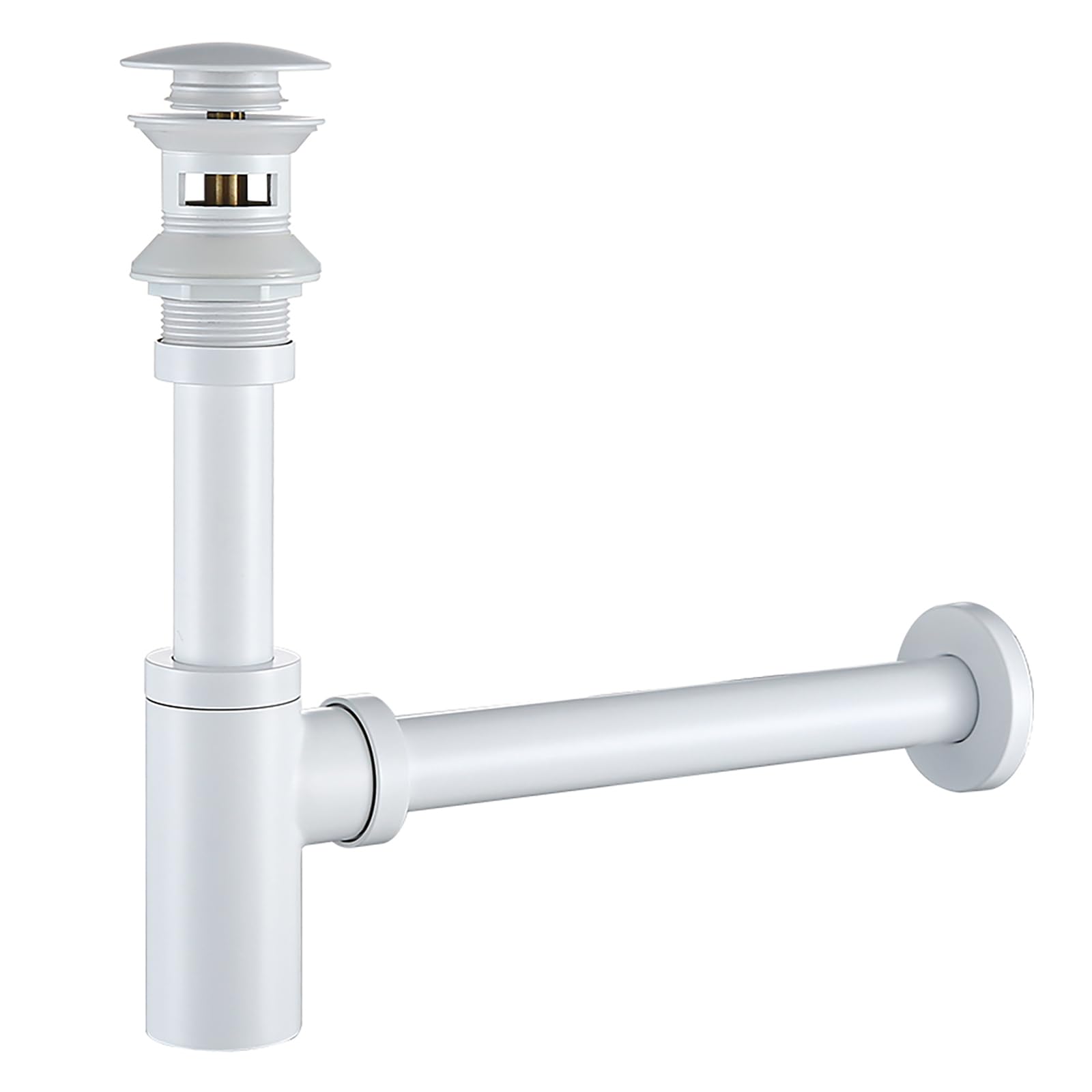 Siphon d'évier réglable de 3,2 cm avec bonde pop-up et trop-plein – Siphon de bouteille de plomberie efficace pour une installation facile et une solution de drainage optimale