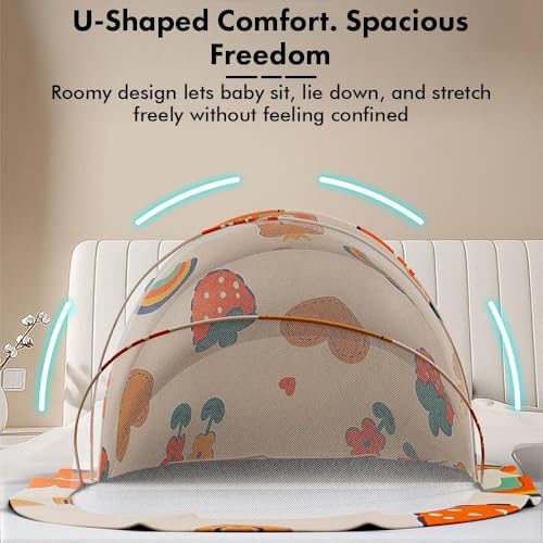 Image of StarAndDaisy Baby Mosquito net for Baby 0-12 Months for Infants, Toddlers, Safe Baby, Breathable mesh-Mosquito Net for Baby's Peaceful Sleep, Baby Sleeping pod - Car Print