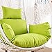 Coussin pour Fauteuil Suspendu D'oeuf en Rotin - Coussin De Siège De Panier Suspendu À Balançoire, Coussin De Chaise Hamac À Oeufs Suspendus Épaissi pour Patio Jardin Intérieur Extérieur(Color:Vert)
