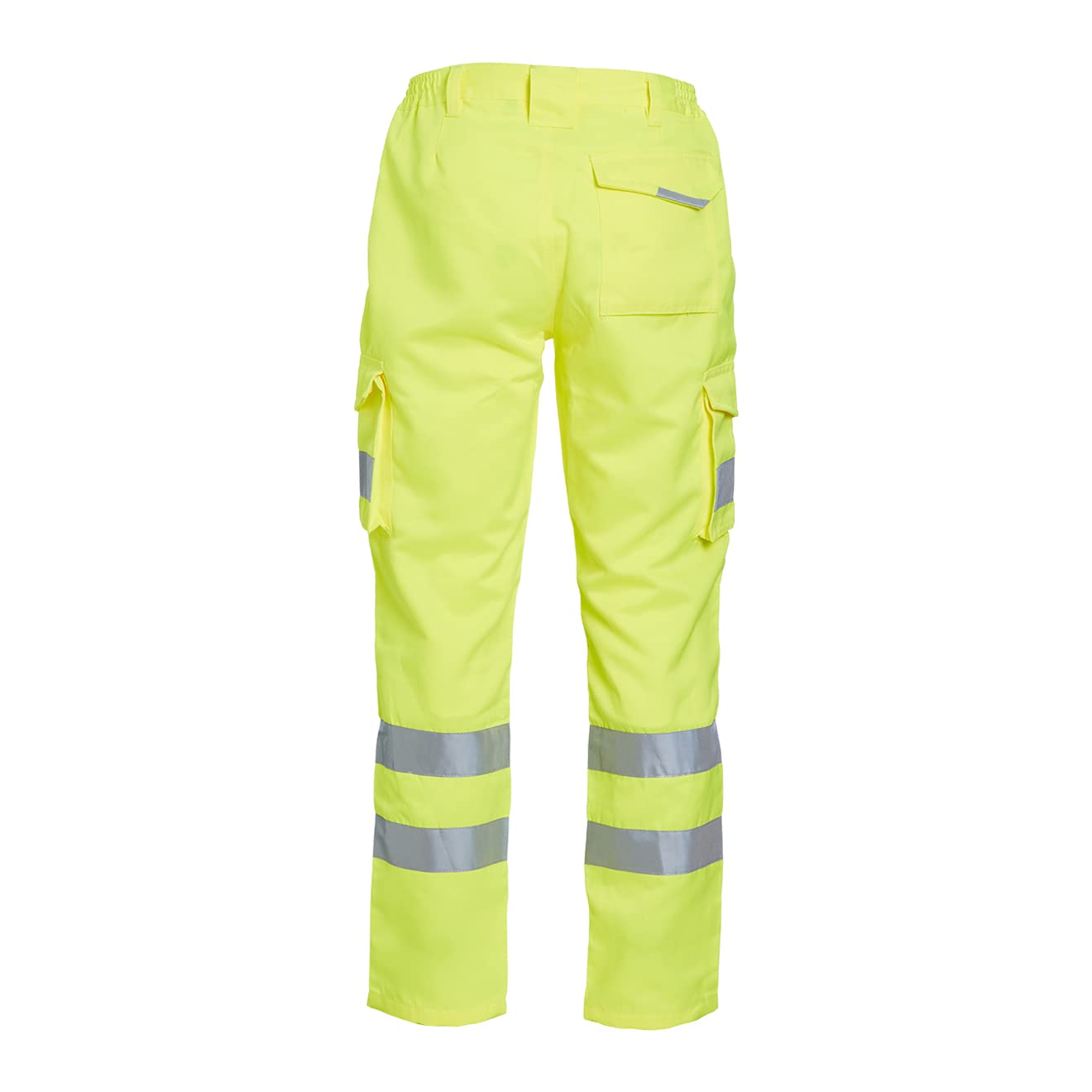 Blackrock Pantalones de polialgodón Amarillo de Alta Visibilidad, Transpirables, Reflectantes, de Alta Visibilidad, con certificación EN