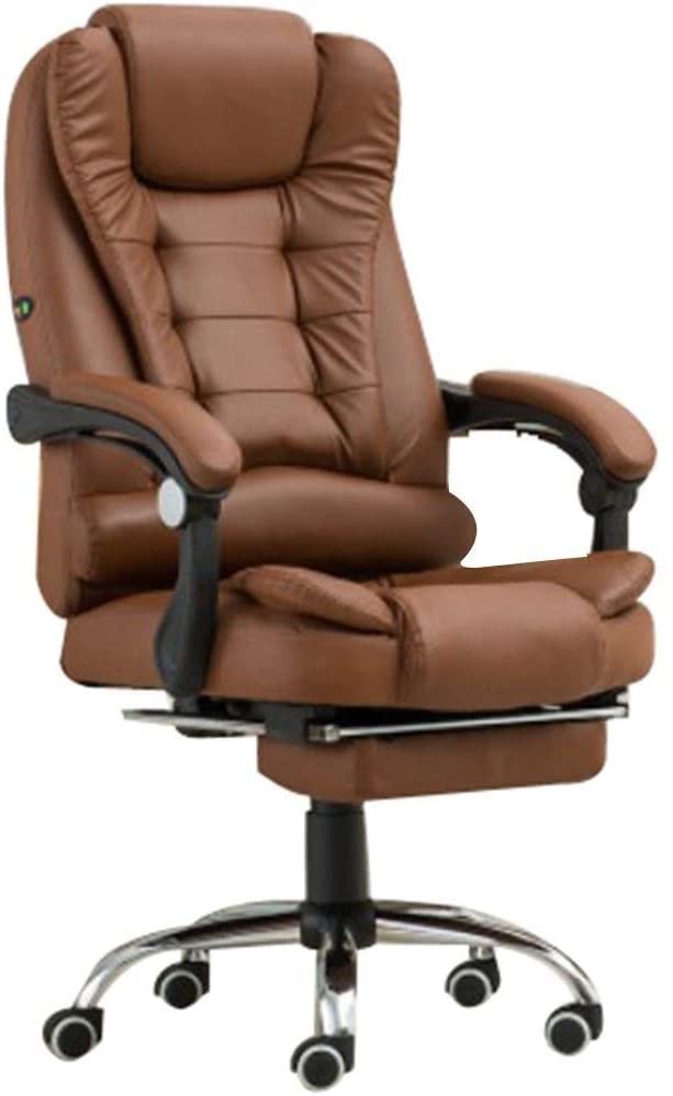 CRBUDY Silla Boss de Lujo Silla de Oficina ejecutiva Grande y Alta, sillas de Escritorio de Oficina en casa Silla de Masaje Boss de Lujo, Silla giratoria de Masaje reclinable ergonómica a