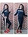 KANSOON Womens Stripe Patchwork Long Sleeve Sweatshirt Tops and Long Sweatpants Two Piece Tracksuit Outfits, Black, X-Large